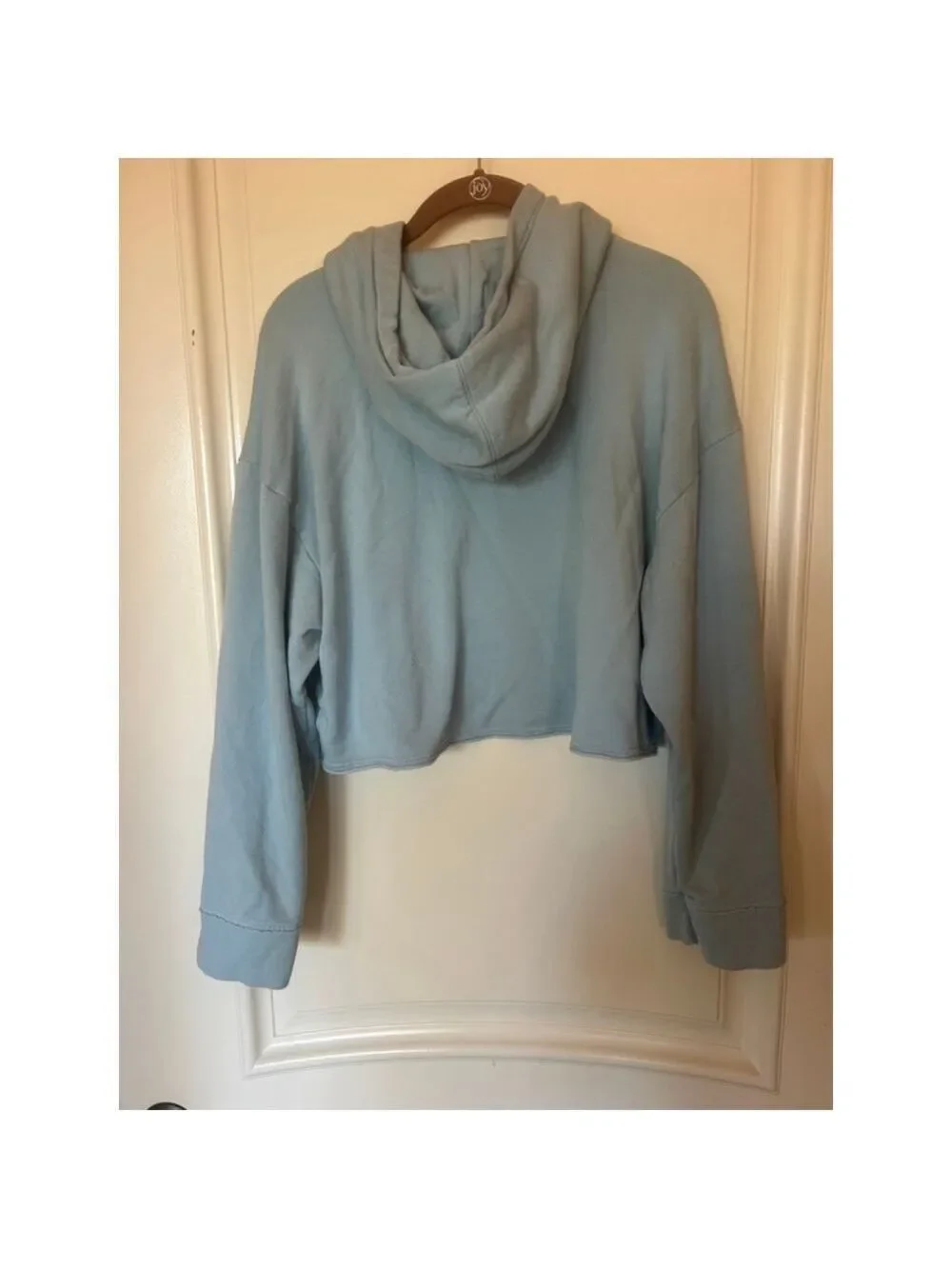 Women's Nike Yoga Light Blue Cropped Hoodie M